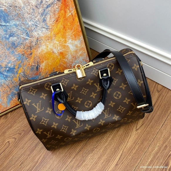 Official oldcobbler VUITTON BANDOULIERE LOUIS 30 SPEEDY 0809